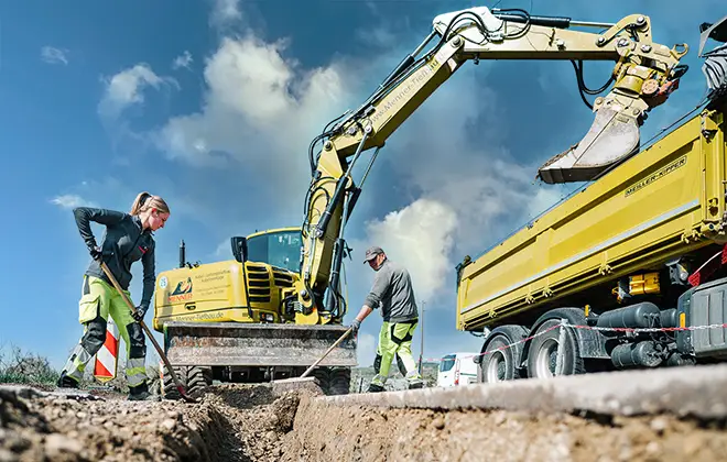 Menner Tiefbau Baustelle Tuniberg  