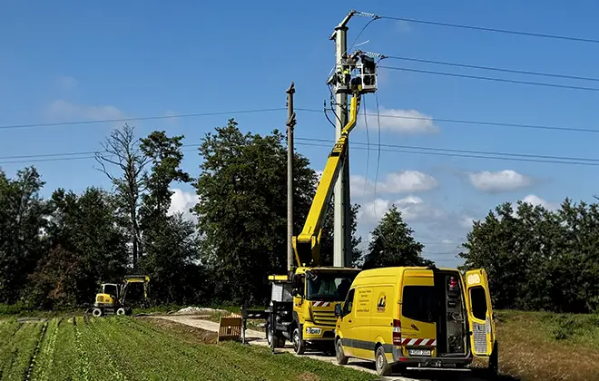 Menner Tiefbau Freileitungsbau