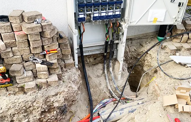 Menner Tiefbau Kabelmontage