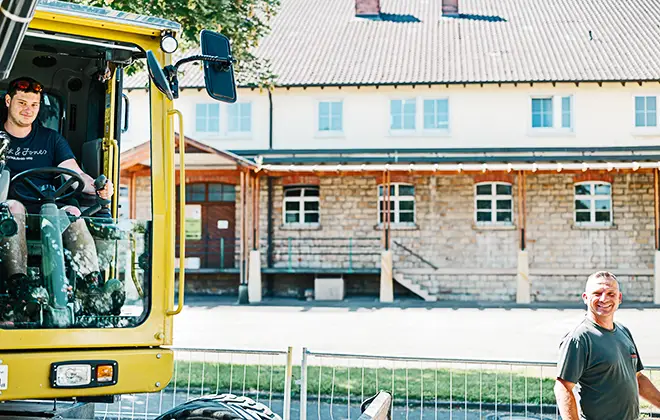 Mitarbeiter Menner Tiefbau