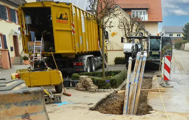 Menner Tiefbau Spülbohrung