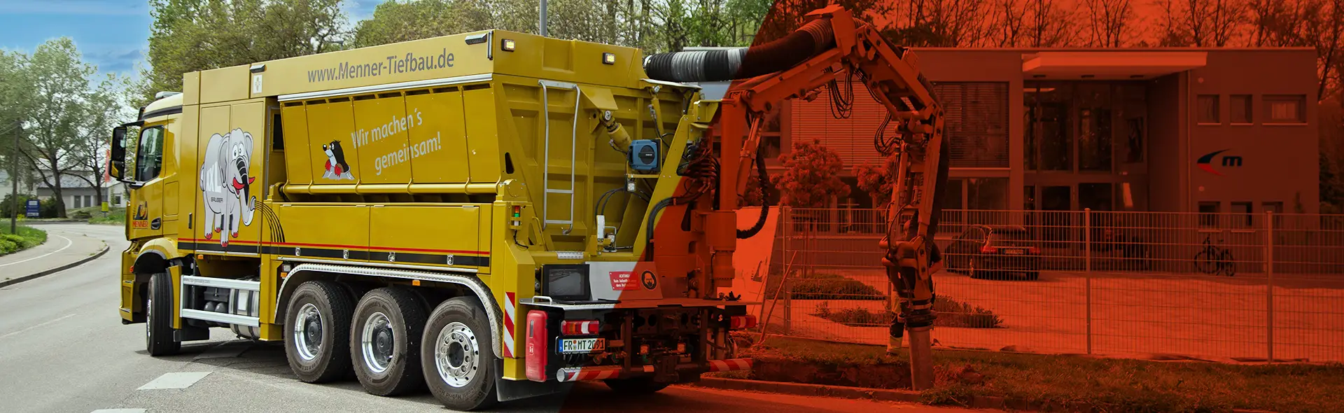 Menner Tiefbau - Saugbaggerarbeiten